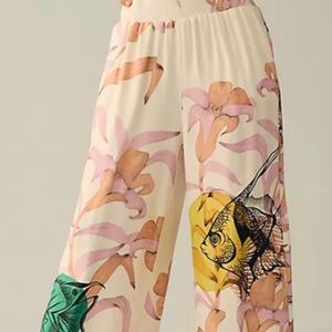 NWT medium petite flowy fish pants . Anthropologie Maeve .